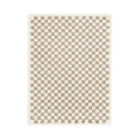 TEPPICH kariert langflorig weich voluminös beige - Beige, Textil (160/213cm) - AFK Living