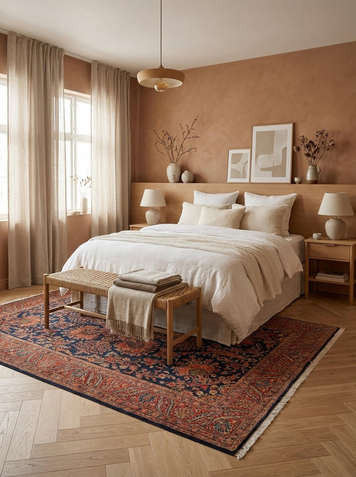 TEPPICH Ekbatan Blau 293/197 cm Schurwolle - Blau, Textil (197/293cm) - Looma