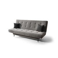 SCHLAFSOFA KONGO 05, Sofa mit Schlaffunktion, Farbe: Grau, Velourstoff - Grau, Textil (200/97/97cm) - O-Sofa