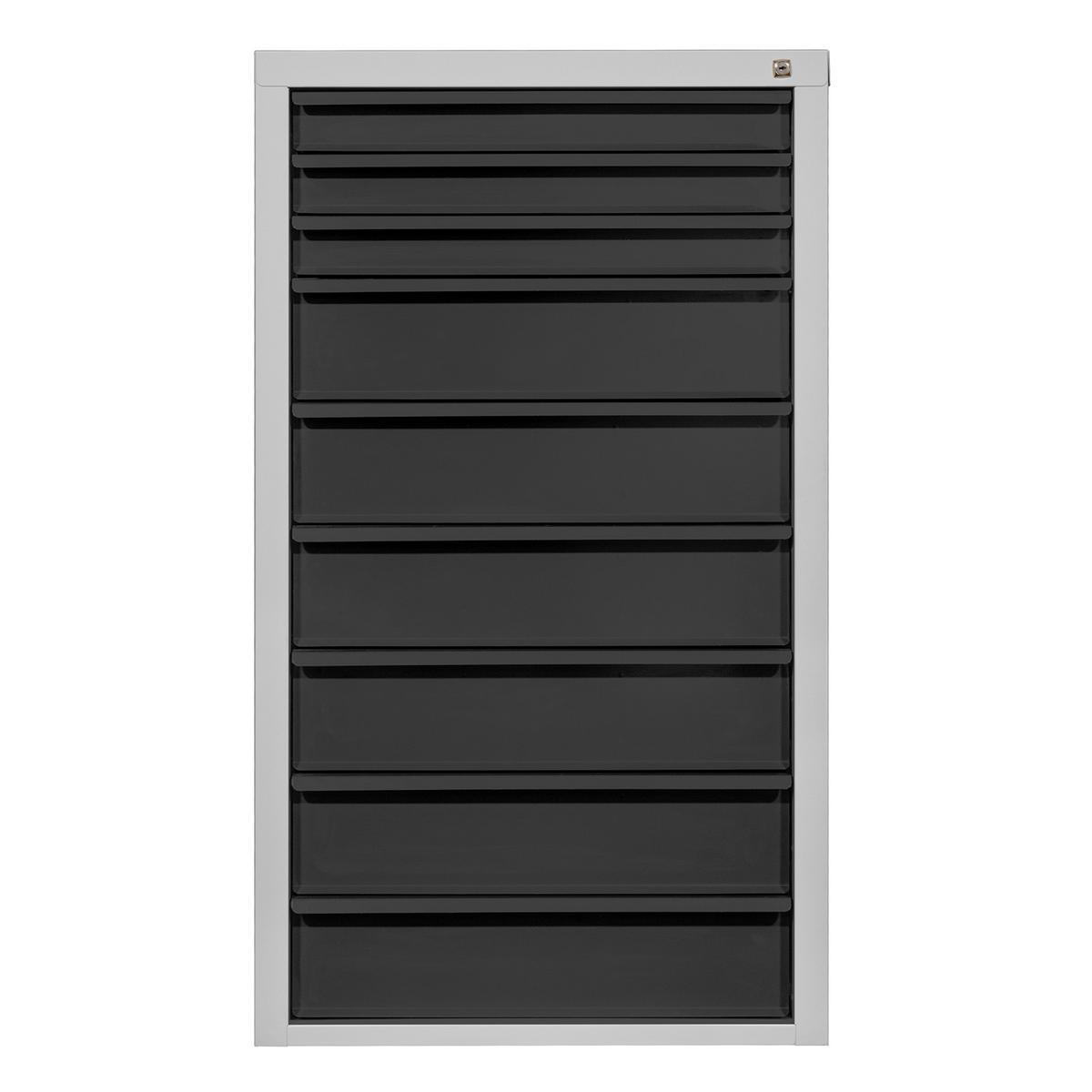 SCHUBLADENSCHRANK Kobra mit 9 Schubladen 120x70x43,5cm Lichtgrau/Anthrazitgrau - Anthrazit/Grau, Metall (70/120/44cm) - PROREGAL