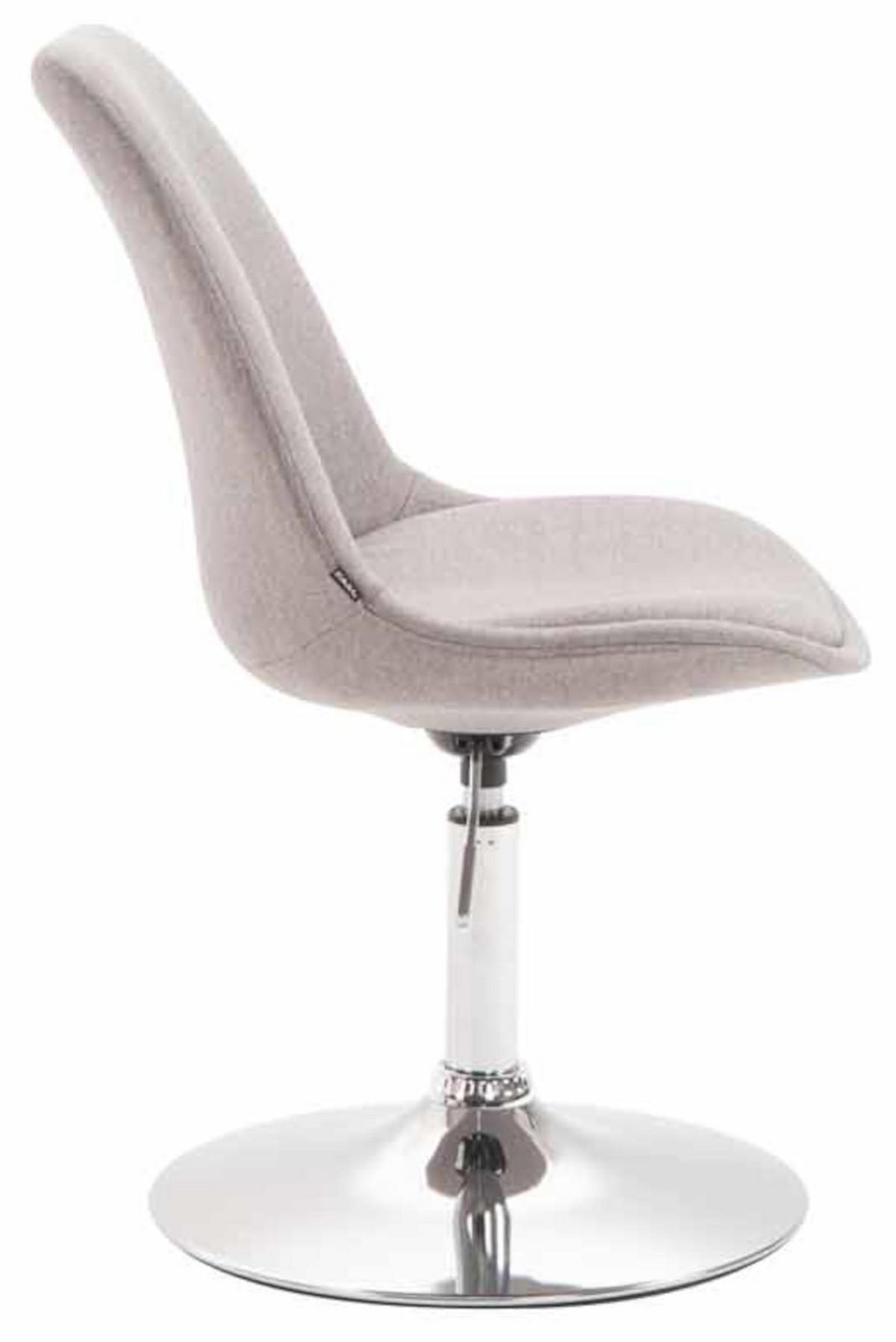 STUHL 4er Set Stoff grau - Chromfarben/Grau, Textil/Metall (48/76/57cm) - CLP