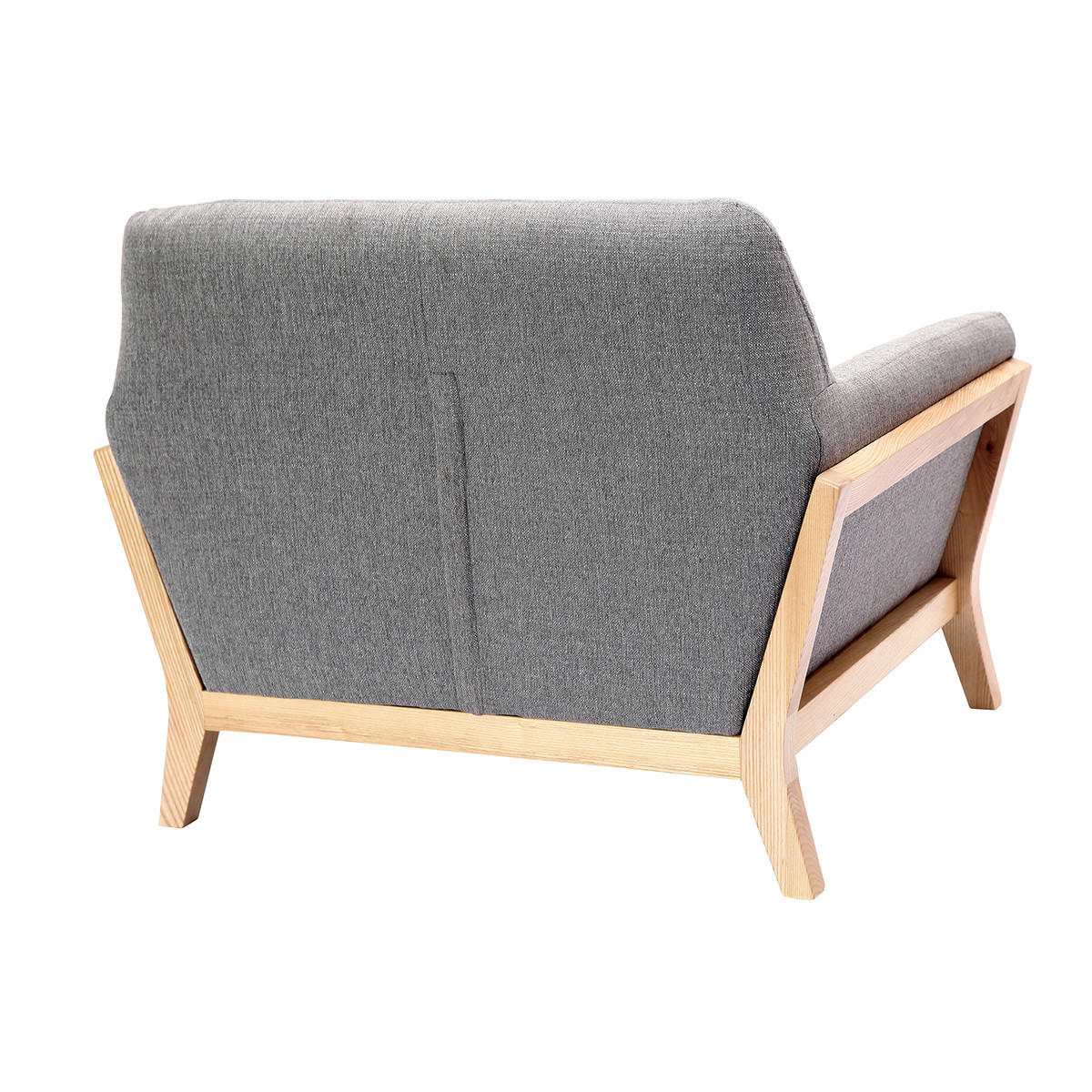 SESSEL Design Grau Holzbeine YOKO - Grau, Textil (84/78.5/96cm) - Miliboo