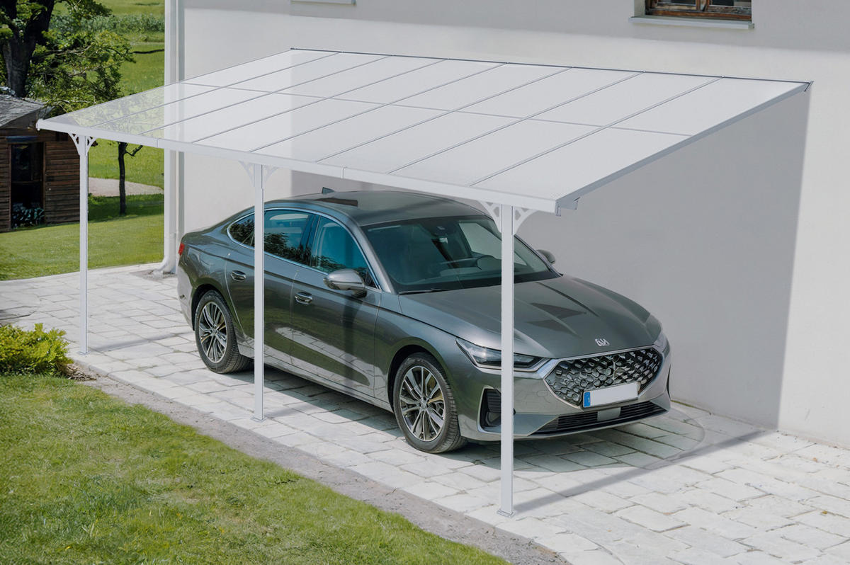PERGOLA / CARPORT Kleo Weiß 5m x 3m - Weiß, Metall (495/270/300cm) - Cazeboo