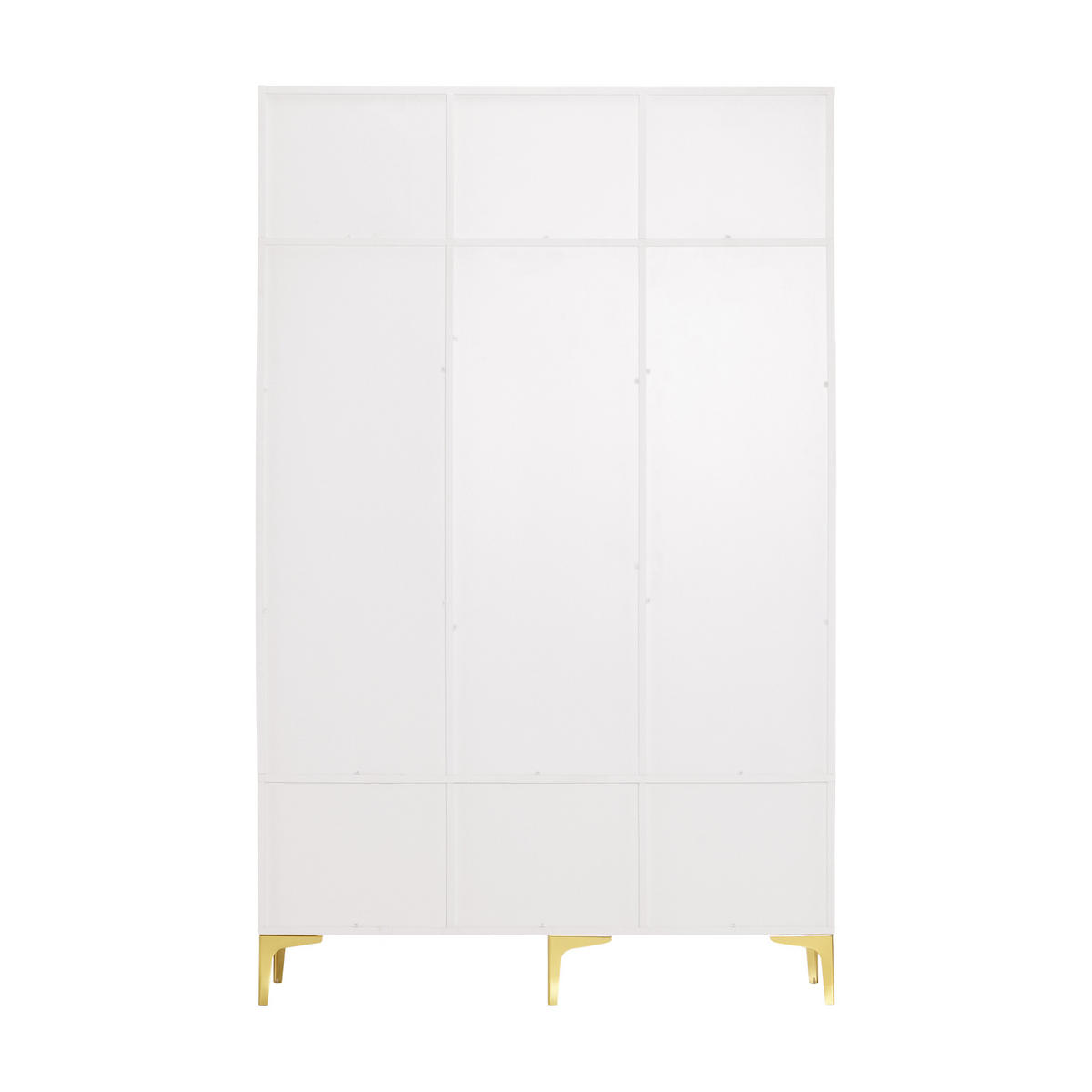 GARDEROBEN weiß & gold, mit sitzbank und 6 haken - Weiß, Holzwerkstoff (120/191/40cm) - Urban Meuble