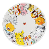 FRÜHSTÜCKSTELLER Hunde in Bunt - 22cm - Multicolor, Keramik (21.8/21.8/2.5cm) - Blond Amsterdam