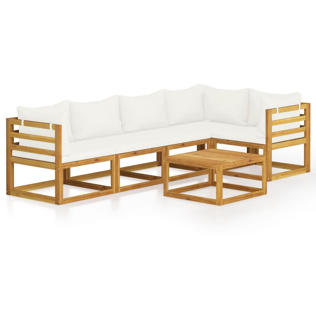 GARTENSET Reichardt 6-teilig - Creme, Holzwerkstoff - Nettlife
