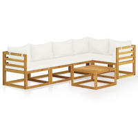 GARTENSET Reichardt 6-teilig - Creme, Holzwerkstoff - Nettlife
