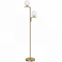 STEHLAMPE Stahl, Glas Gold - Goldfarben, Metall (33/28/170cm) - HOMCOM
