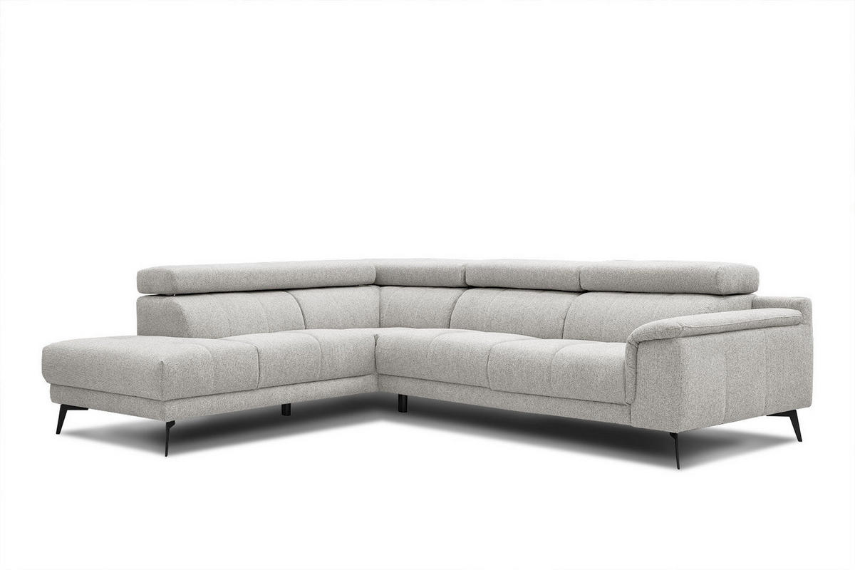 ECKSOFA FIERO 5-Sitzer, creme - Creme/Schwarz, Holzwerkstoff/Textil (158/269cm) - Courtois Laville