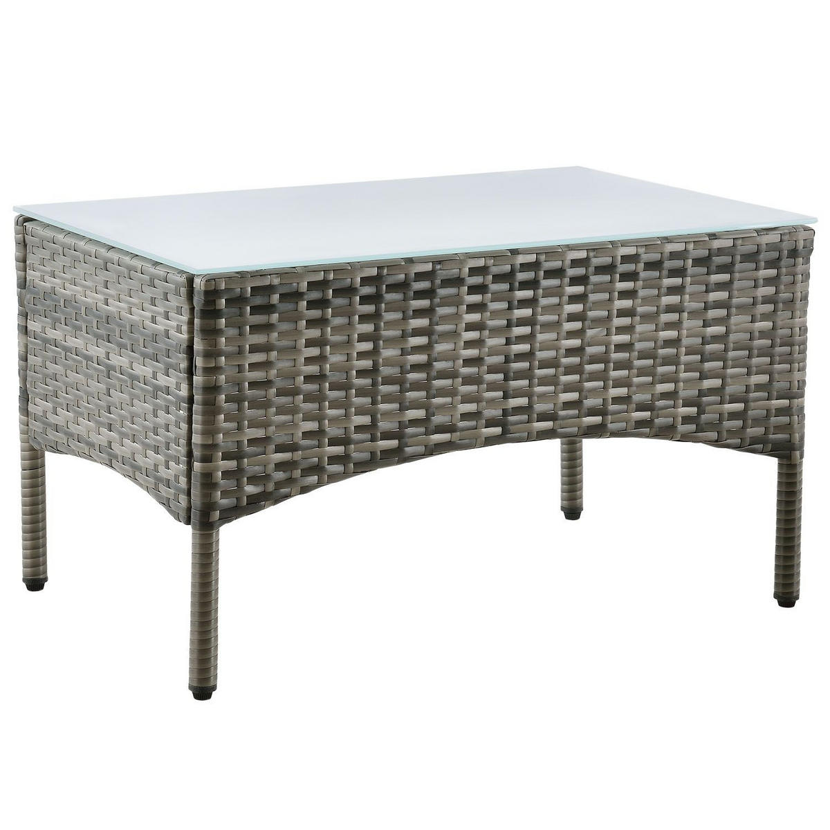 GARTENSET Fort Myers grau-meliert / dunkelgrau inkl. Abdeckung - Grau, Kunststoff/Metall - Juskys