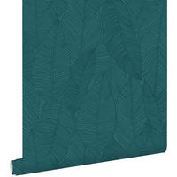 TAPETE gezeichnete Blätter 53 cm x 10.05 m - Blau, Papier (53/1000cm) - ESTAhome