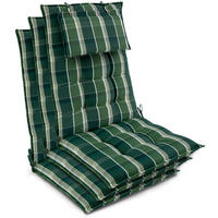HOCHLEHNER Sun-HL 119x50x8cm Grün-Kariert (3tlg) - Dunkelgrün, Textil (50/120cm) - Beautissu 
