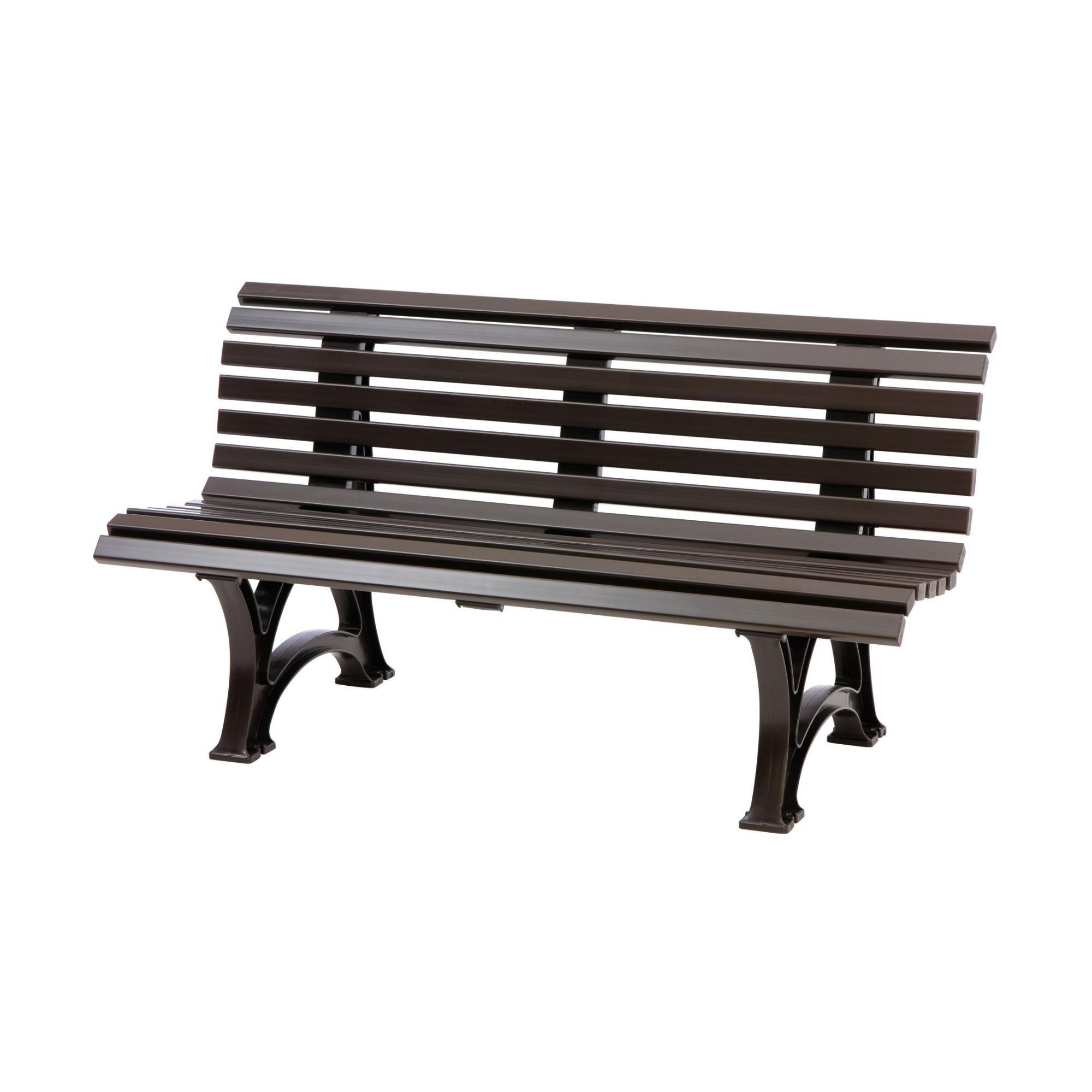 GARTENBANK Jamaika 3 Sitzer Braun 80 x 150 x 64 cm Witterungskunststoff & UV Beständiger Kunststoff - Braun, Kunststoff (150/80/64cm) - PROREGAL