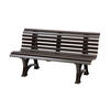 GARTENBANK Jamaika 3 Sitzer Braun 80 x 150 x 64 cm Witterungskunststoff & UV Beständiger Kunststoff - Braun, Kunststoff (150/80/64cm) - PROREGAL