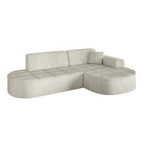 ECKSOFA Ottomane Rechts TARO-L1 - 243x171x79,5 cm Hellgrau - Hellgrau, Holzwerkstoff/Textil (243/171cm) - ALTDECOR