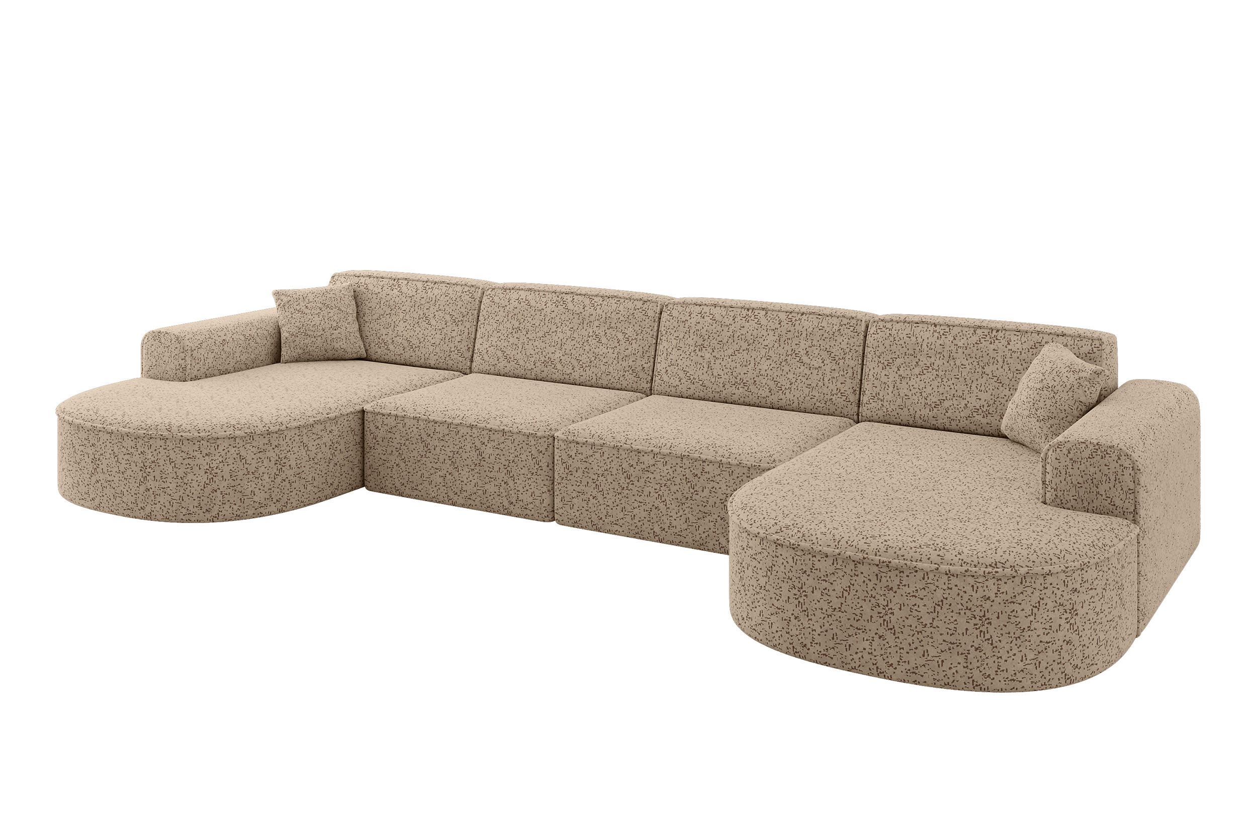 ALTDECOR SEDACÍ SOUPRAVA MARI-U2 – 388 x 171 x 79 cm, hnědá tkaná látka