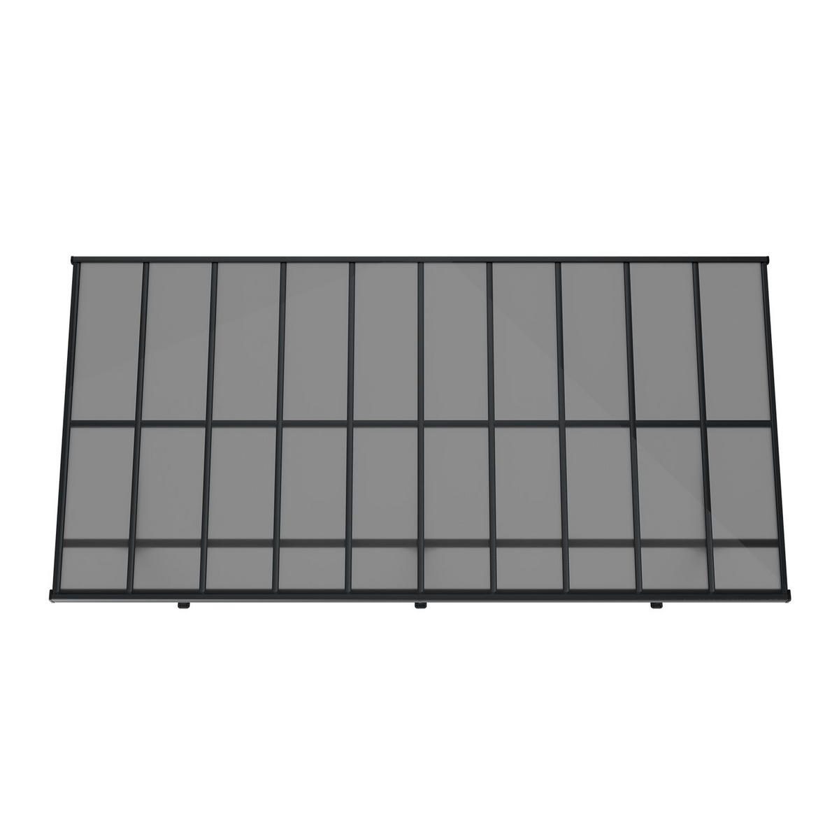 TERRASSENDACH Borneo Aluminium 6x3m dunkelgrau - Dunkelgrau, Metall (617/300/300cm) - Juskys