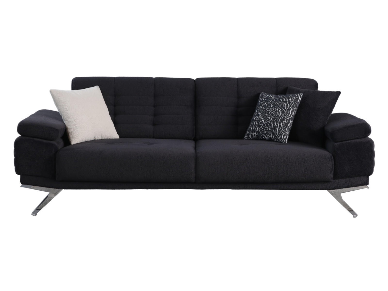 XXXLutz 2-Sitzer Schwarz 195x89x100 cm