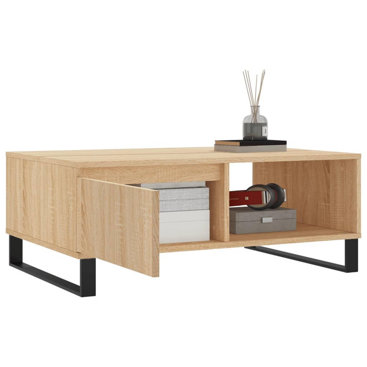 COUCHTISCH Sonoma-Eiche 90x60x35 cm Holzwerkstoff - Braun, Holzwerkstoff (60/90/35cm) - furnicato