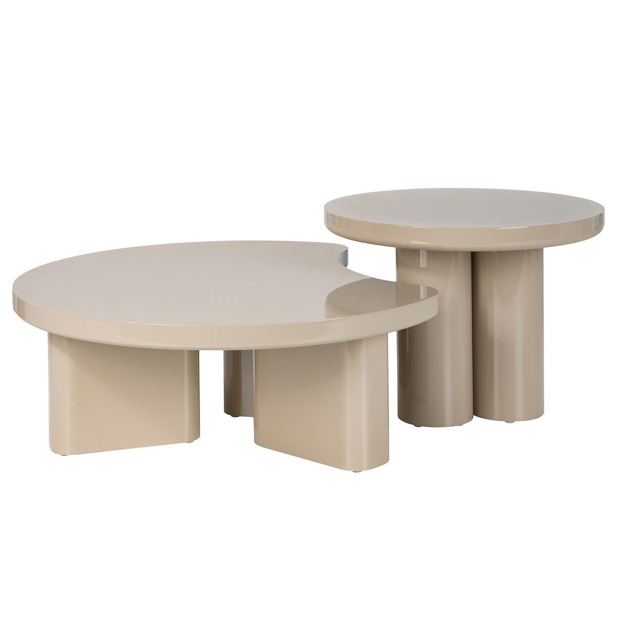 COUCHTISCH - Creme, Holzwerkstoff (90/90/34cm) - home24