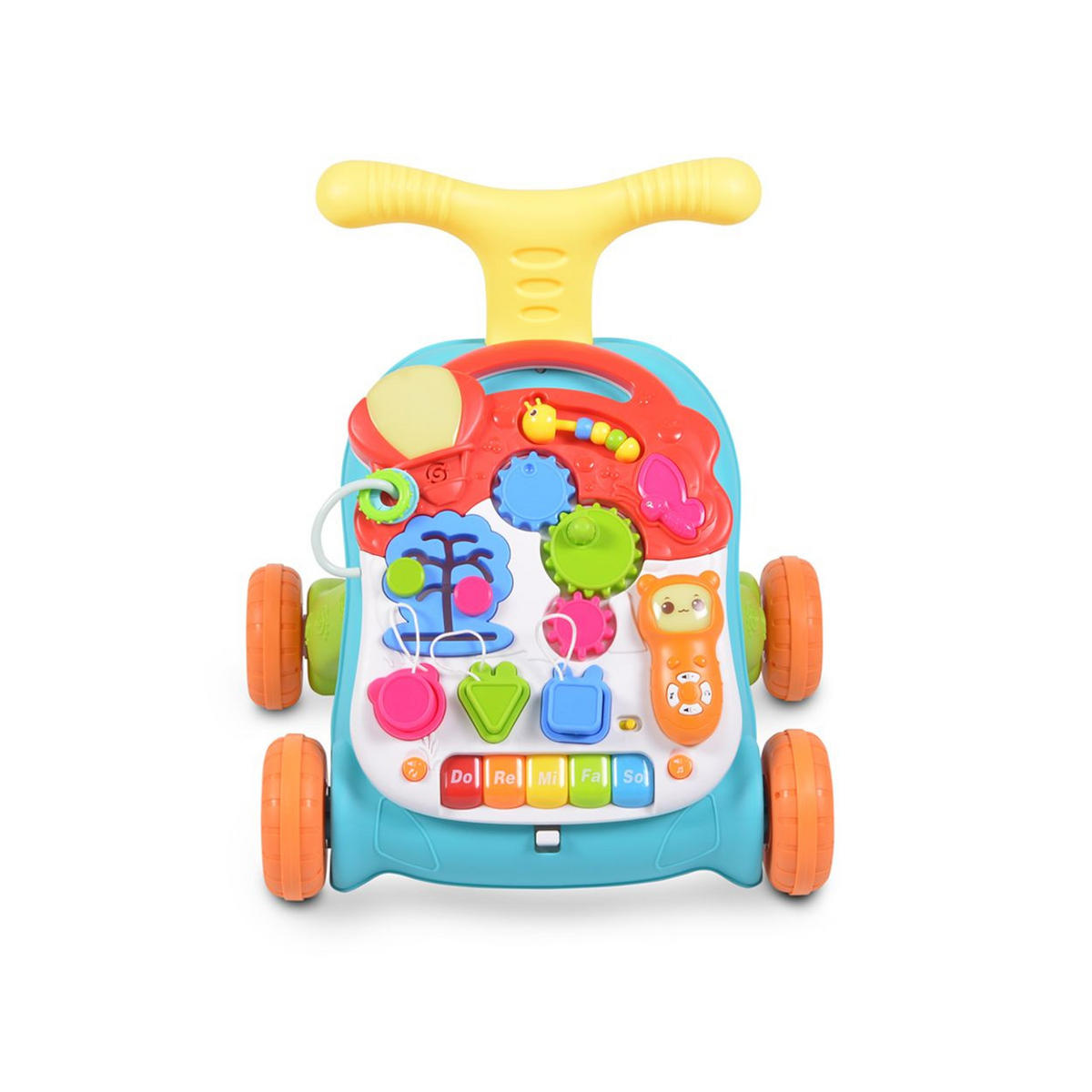 LAUFHILFE Musik N5218 orange Spieltisch Musikpanel Melodien Lichter Geräusche - Orange, Kunststoff (42/43/44cm) - Moni