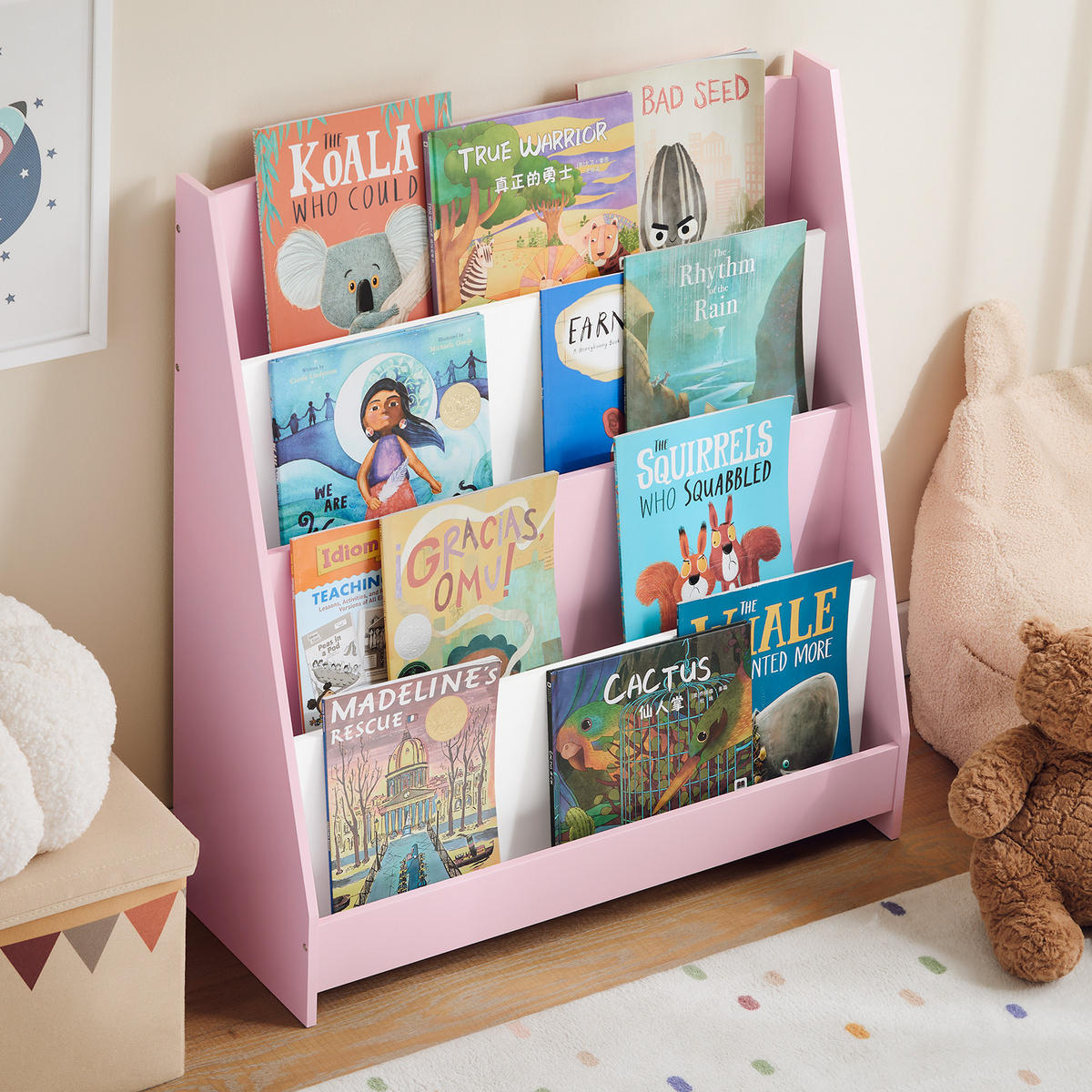 KINDERREGAL Rosa - Rosa, Holzwerkstoff (80/88/30cm) - SoBuy