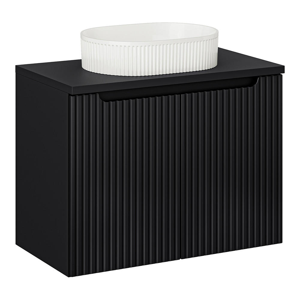 WASCHTISCH Newport-56 - Schwarz, Holzwerkstoff (80/71/40cm) - Lomado