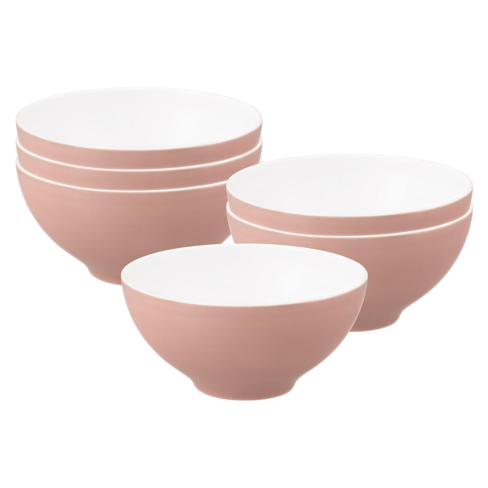 SCHÜSSELN Life Fashion Posh Rose ø 15,5 cm 6er Set - Rosa, Keramik (15.5cm) - Seltmann Weiden