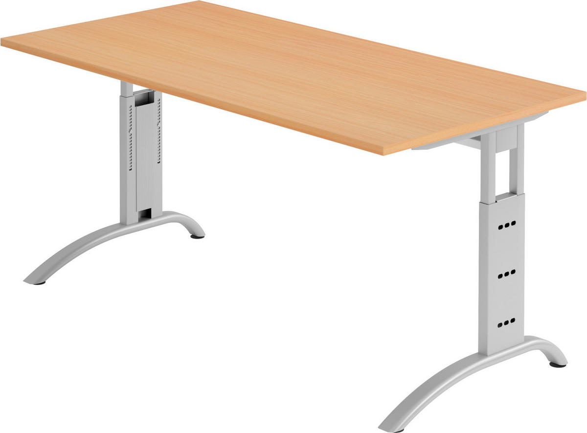 SCHREIBTISCH Serie-F 80/160/74 cm in Buchefarben - Buchefarben, Holzwerkstoff (80/160/74cm) - bümö