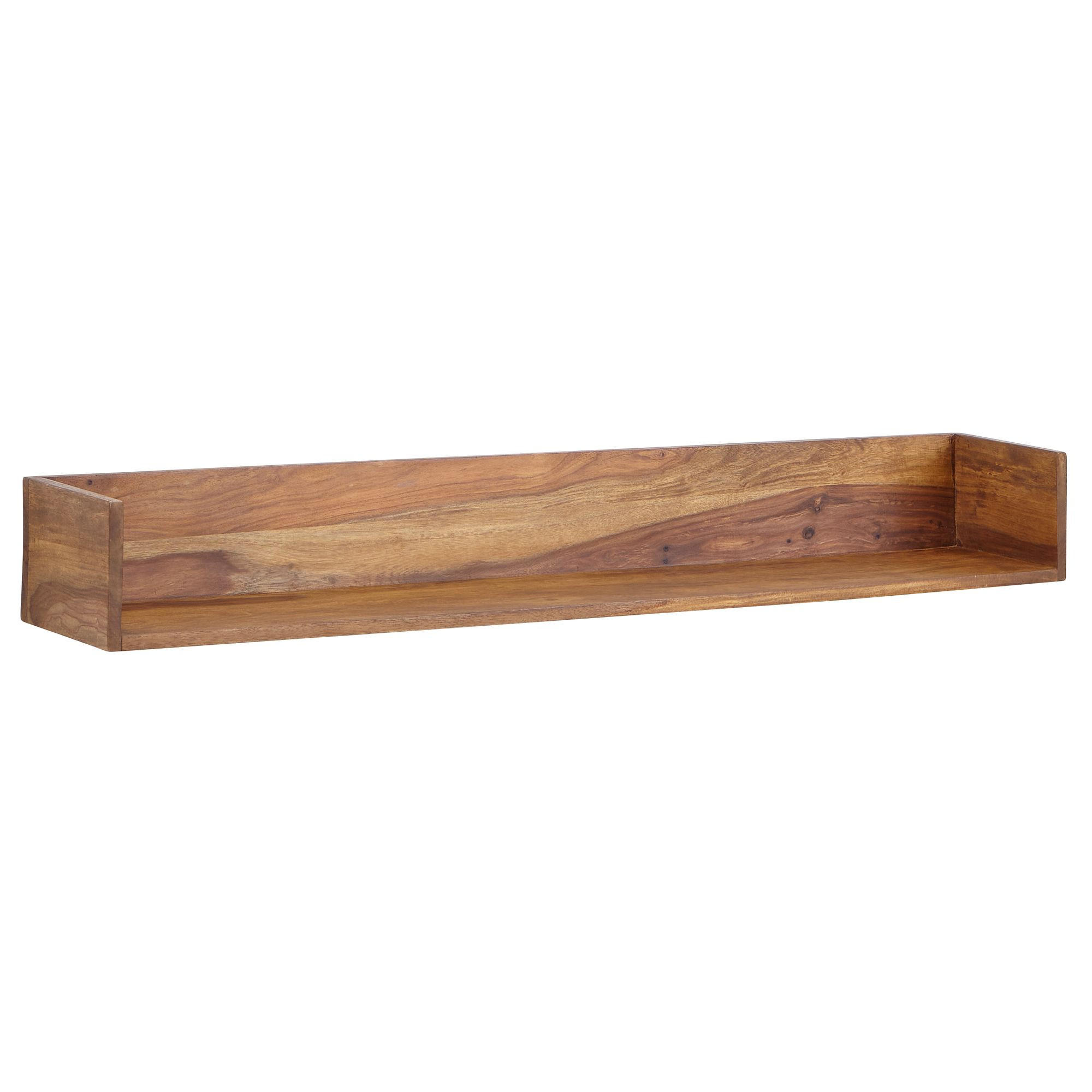 WANDREGAL DILJAN Sheesham Hängeregal - Braun, Holz (120/15/20cm) - tinkaro