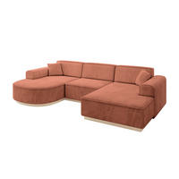 WOHNLANDSCHAFT ARRIO-U1 303x171x83 cm Koralle - Koralle, Holzwerkstoff/Textil (303/83/171cm) - ALTDECOR