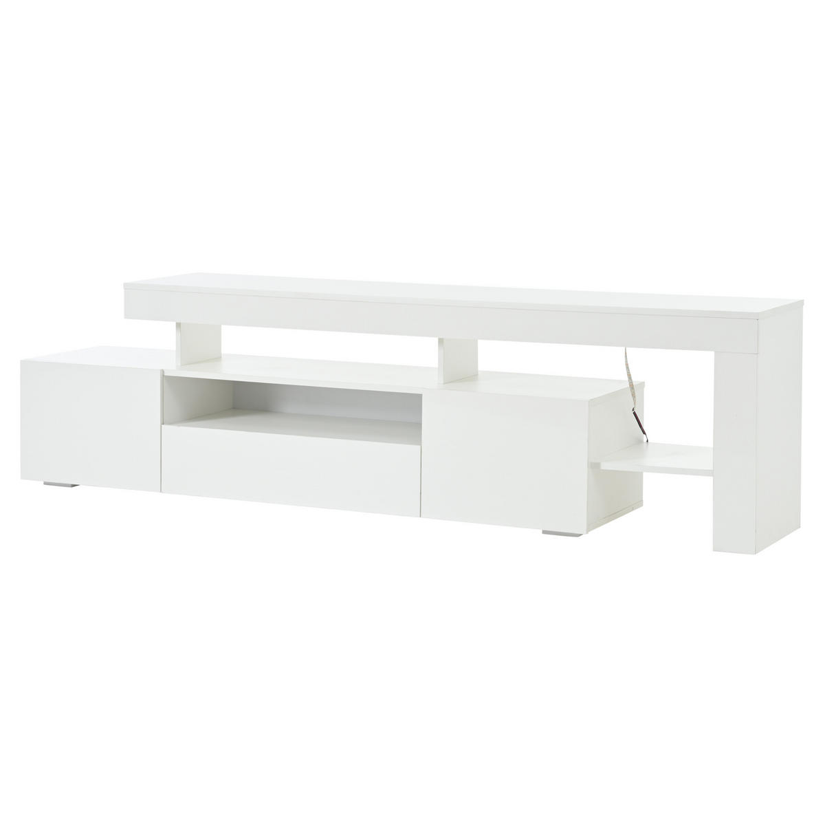 TV-ELEMENT mit LED 192 x 37 x 53 cm Hochglanz Weiß - Weiß, Holzwerkstoff (37/53/192cm) - Beauniv