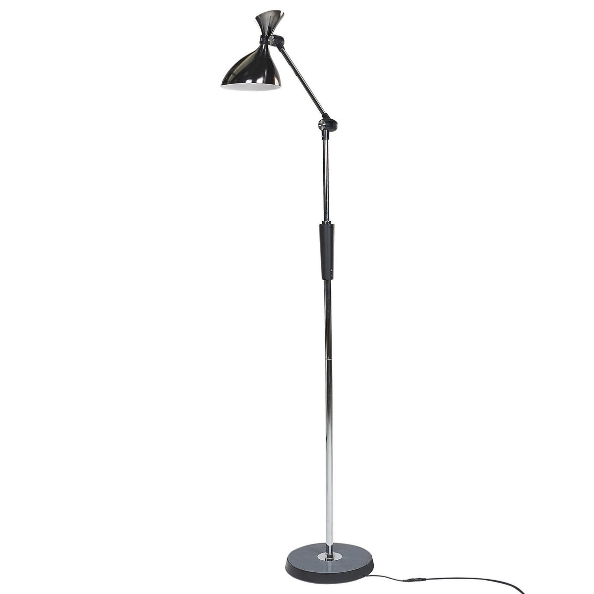 STEHLAMPE Andromeda 26/52/169 cm - Silberfarben, Kunststoff (26/52/169cm) - Beliani