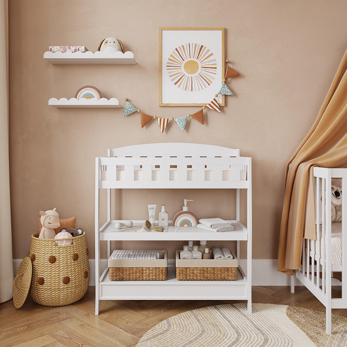 PŘEBALOVACÍ PULT Nesty Bílá - bílá, kompozitní dřevo (89/99.5/50cm) - Vicco