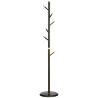 KLEIDERSTÄNDER - Walnussfarben, Holzwerkstoff/Metall (36/180/36cm) - HOMCOM