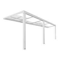 TERRASSENÜBERDACHUNG SOLIS DELUXE - Farbe: Weiß, Größe: 579 x 295 x 233 / 272 cm - Weiß, Kunststoff (579/272/295cm) - Home Deluxe