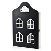 SCHLÜSSELKASTEN Stacy Schwarz 18/7/30 cm Holz - Schwarz, Holz (7/30/18cm) - Mondex