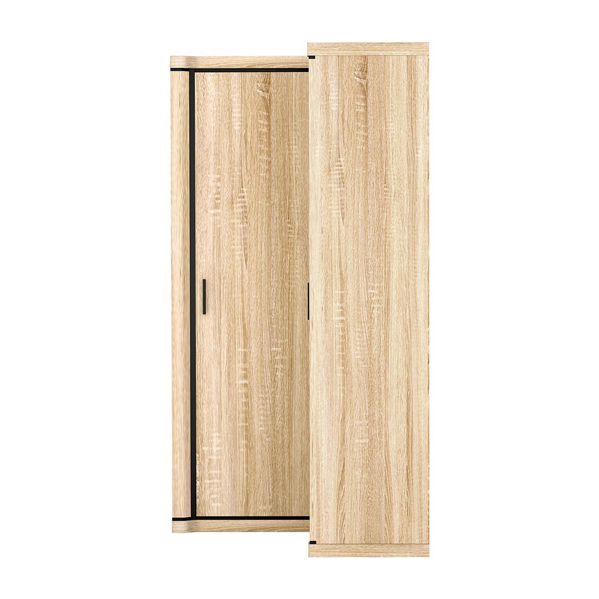 ECKKLEIDERSCHRANK Dallas D-21 100 x 192 x 114 cm Eiche Sonoma - Sonoma Eiche, Holzwerkstoff/Kunststoff (100/192/114cm) - Koseto