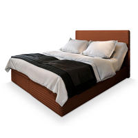 POSTEL BOXSPRING MILARA 180x200 cm, s matrací a úložným prostorem, měděná - měděná, kompozitní dřevo/textil (180/200cm) - MASSENO