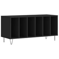 PLATTENSCHRANK Schwarz 100/38/48 Cm Holzwerkstoff - Schwarz, Holzwerkstoff (38/48/100cm) - vidaXL
