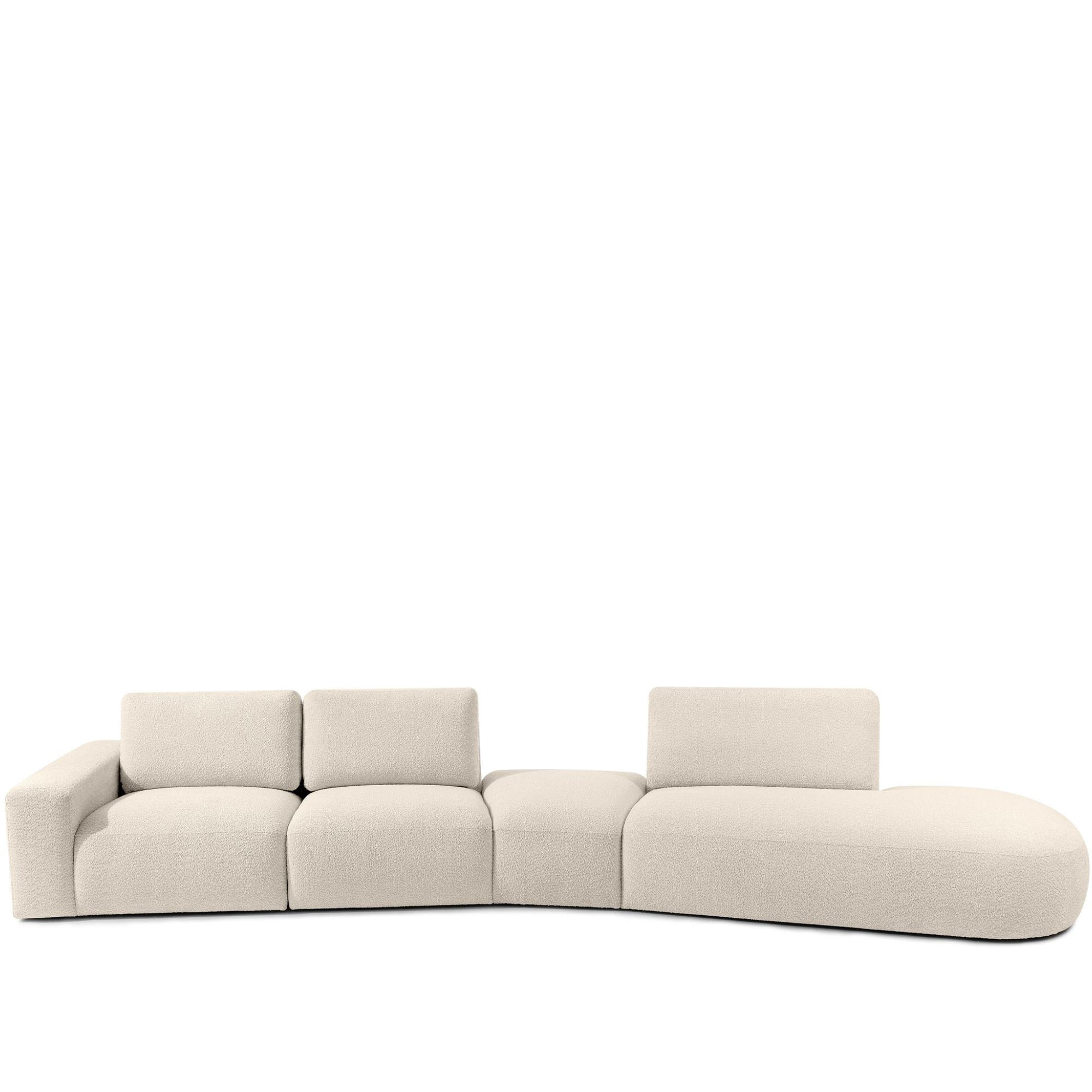 5-SITZER ECKSOFA ZUCCO Boucle rechts, Beige - Beige, Textil (430/84/105cm) - KONSIMO®