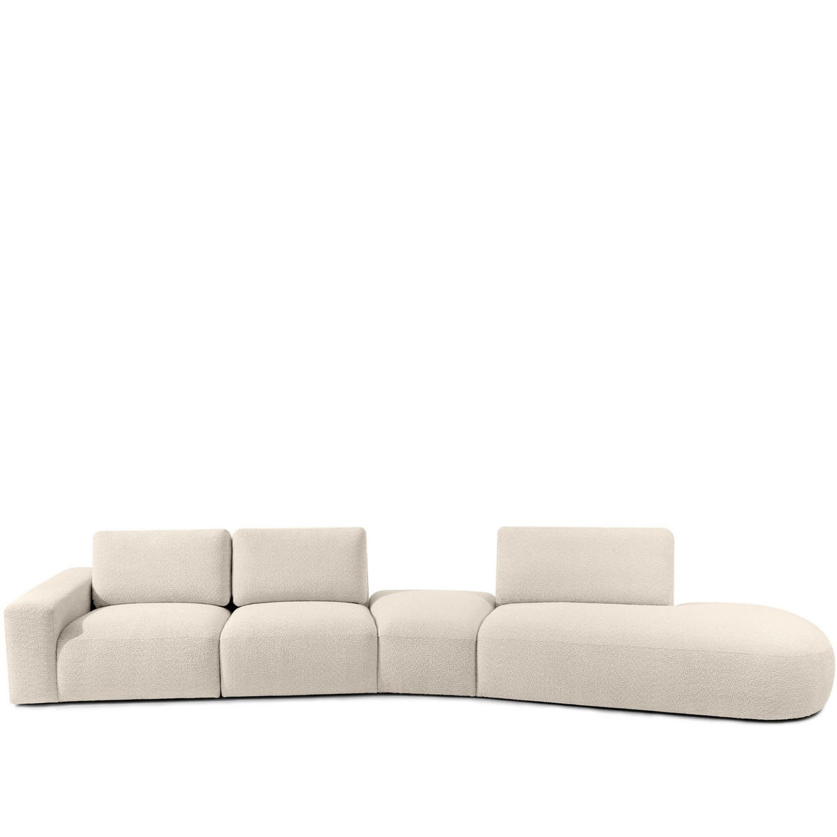 5-SITZER ECKSOFA ZUCCO Boucle rechts, Beige - Beige, Textil (430/84/105cm) - KONSIMO®