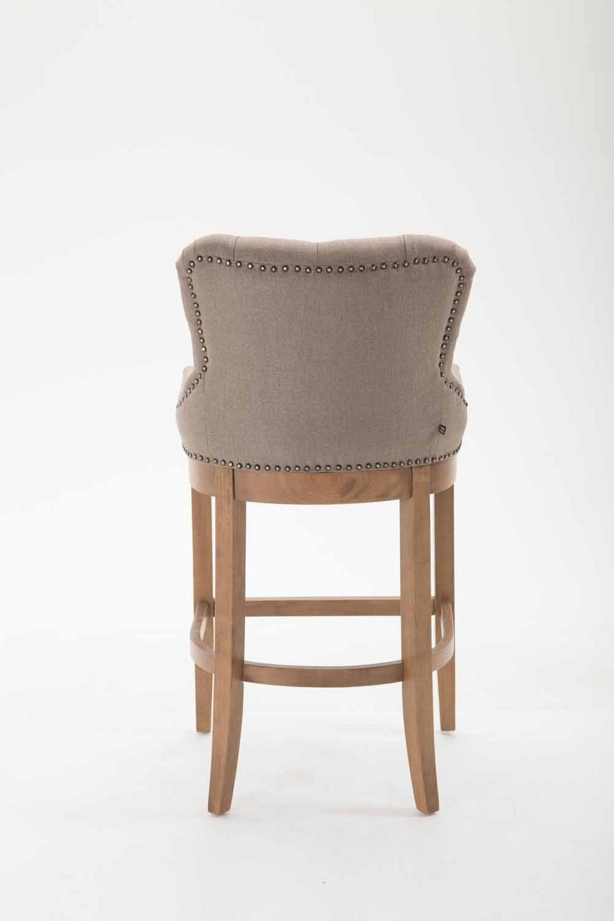 BARHOCKER 2er Set Stoff Taupe - Taupe/Naturfarben, Holz/Textil (55/109/57cm) - CLP