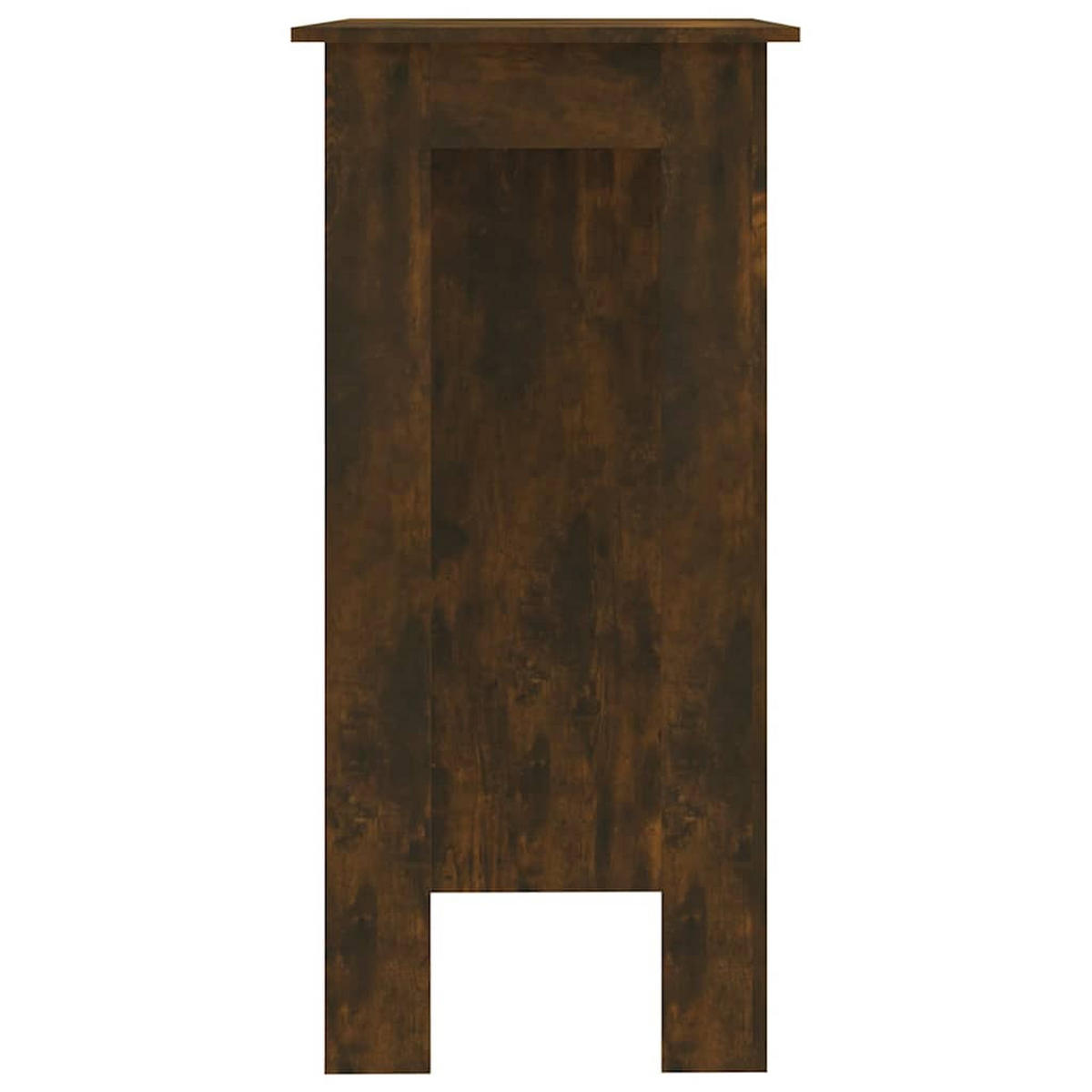 BARTISCH Mit Regal Räuchereiche 102/50/103,5 Cm Holzwerkstoff - Braun, Holzwerkstoff (102/50/103.5cm) - vidaXL