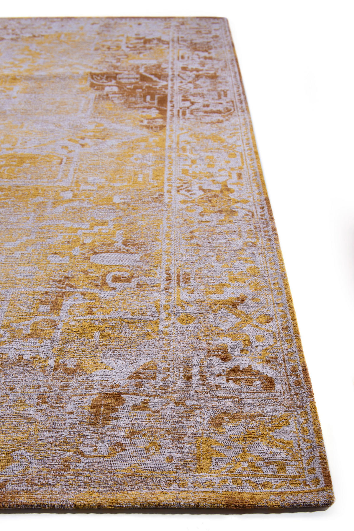 TEPPICH modern Flachgewebe CROWN Gelb 240 x 340 cm - Gelb, Textil (240/340cm) - Novatrend