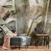 SELBSTKLEBENDE FOTOTAPETE 196/140 cm - Braun/Grün, Kunststoff/Textil (196/1cm) - KUNSTLOFT