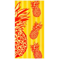 STRANDTUCH Mikrofaser Gelb 75x150 220g/m² - Pop-Ananas - Braun, Textil (150/75cm) - LE COMPTOIR DE LA PLAGE