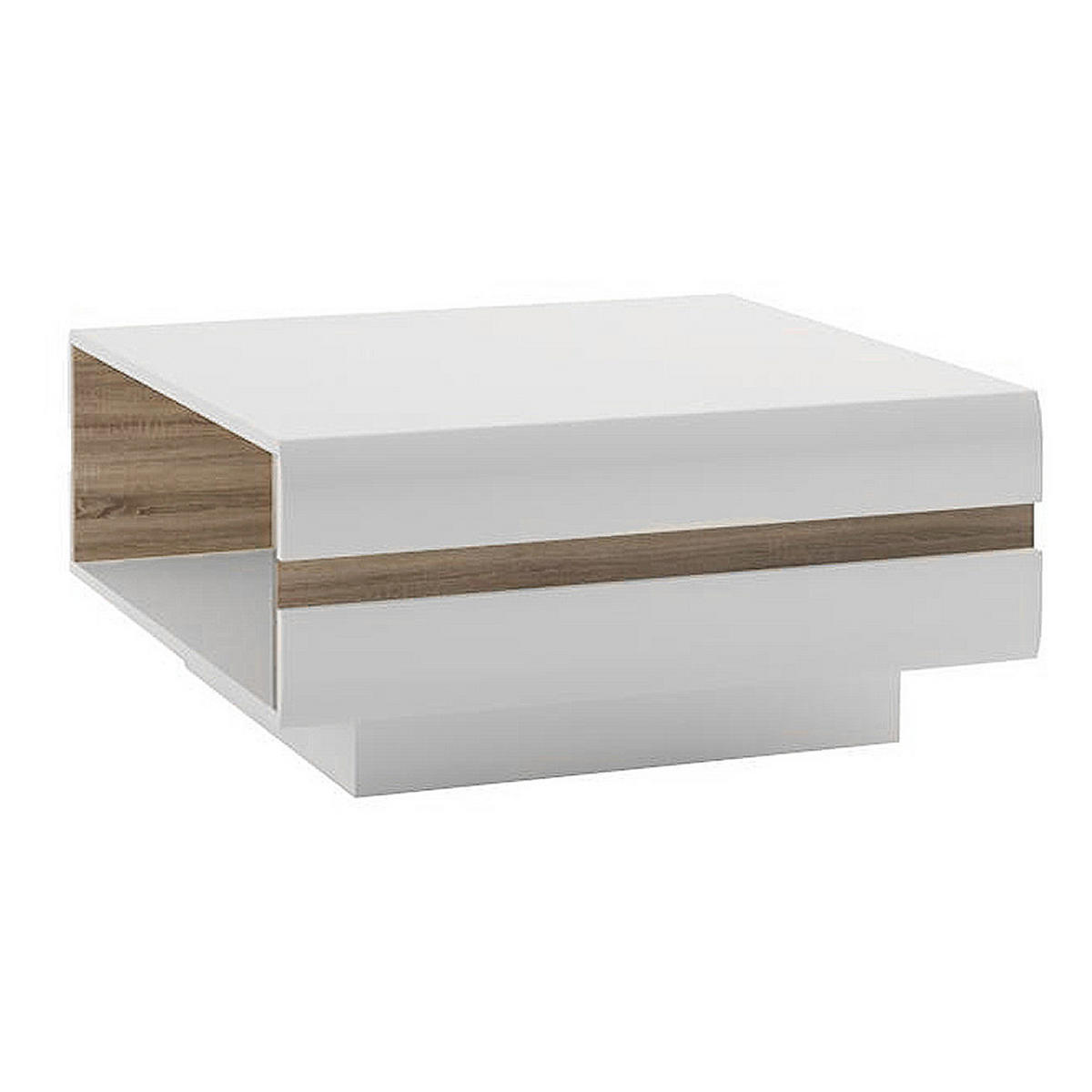 WOHNZIMMER-SET 4-TLG. Legnica-129 - Weiß, Holzwerkstoff (243/195/42cm) - Lomado