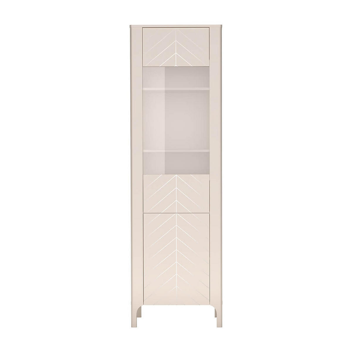 VITRINE Malumi MM-4 60 x 197 x 40,5 cm Kaschmir - Kaschmir, Holzwerkstoff (60/197/40.5cm) - Koseto