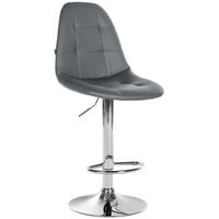 BARHOCKER Metall grau - Grau, Textil/Metall (47/58/56cm) - CLP